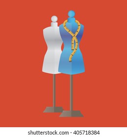 Mannequins. Dummy vector illustration.