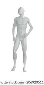 Mannequinas composición realista con imagen aislada de la ilustración del vector del cuerpo del maniquí en pie