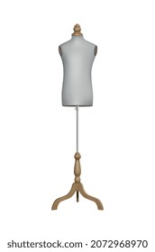 Mannequinas composición realista con imagen aislada del pecho ficticio en la ilustración del vector stand