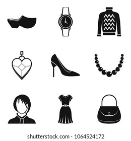 Manner icons set. Simple set of 9 manner vector icons for web isolated on white background