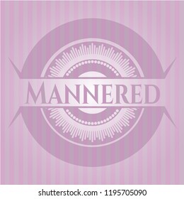 Mannered pink emblem