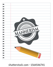 Mannerism pencil draw. Vector Illustration. Detailed.