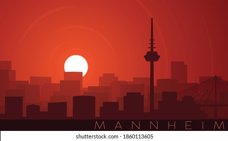Mannheim Low Sun Skyline Scene