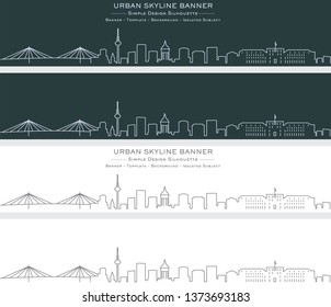 Mannheim Single Line Skyline Banner