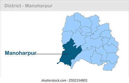 Manoharpur subdistrict map, Pashchimi Singhbhum District, Jharkhand state, Republic of India, Government of Jharkhand, Indian territory, Eastern India, politics, village, tourism