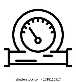Manometer gauge icon. Outline manometer gauge vector icon for web design isolated on white background