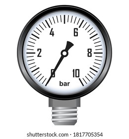 Manometer gauge vector illustration isolated on white background