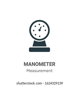 Manometer glyph icon vector on white background. Flat vector manometer icon symbol sign from modern measurement collection for mobile concept and web apps design.