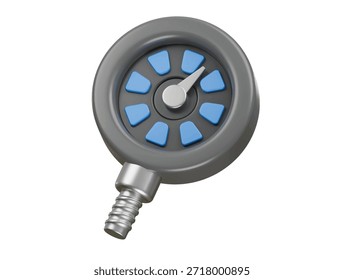 Manometersymbol 3D-Illustration rendern