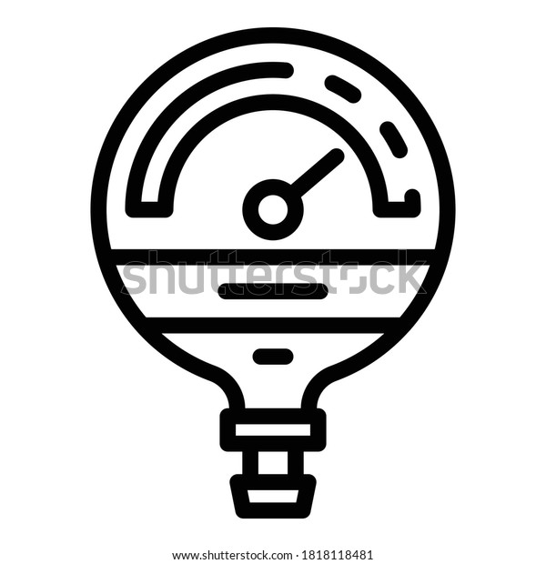 Manometer industrial\
icon. Outline manometer industrial vector icon for web design\
isolated on white\
background