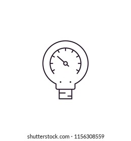 manometer line icon on white