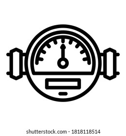 Manometer meter icon. Outline manometer meter vector icon for web design isolated on white background