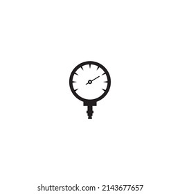Manometer or pressure gauge icon in simple style isolated vector illustration