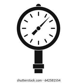 Manometer or pressure gauge icon in simple style isolated vector illustration