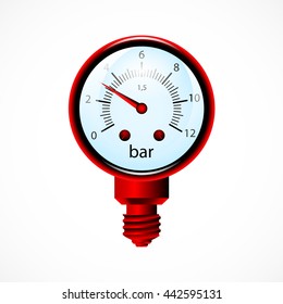 Manometer. Pressure gauge. Vector illustration EPS10