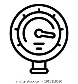 Manometer pressure icon. Outline manometer pressure vector icon for web design isolated on white background