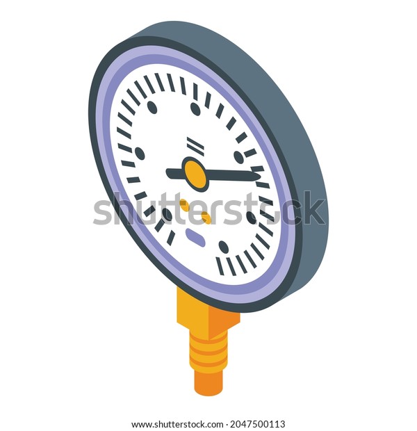 Manometer
temperature icon. Isometric of manometer temperature vector icon
for web design isolated on white
background