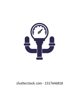 manometer with tube vector icon
