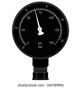 Manometer. Vector isolated on white background..