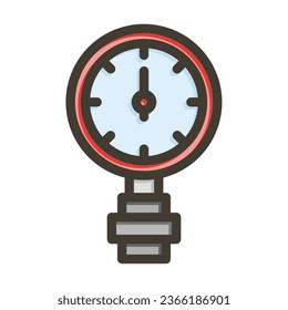 Manometer Vector Thick Line Filled Colors Icon For Personal And Commercial Use.
