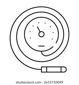 manometric thermometer line icon vector. manometric thermometer sign. isolated contour symbol black illustration