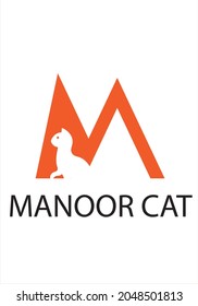 Manoor Cat logo for your business ( its dynamic unique Modern full vector , editable)