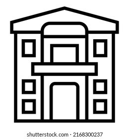 Manor House Icon Outline Vector. Home Cottage. Real Estate