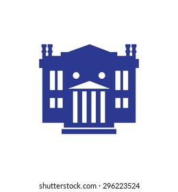 Manor House Icon, Vector Illustration