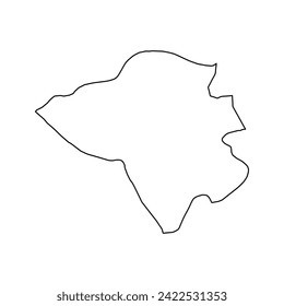 Manouba Governorate map, administrative division of Tunisia. Vector illustration.