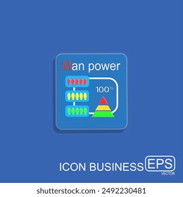 Manpower icono de negocios ,
Presentación de ideas