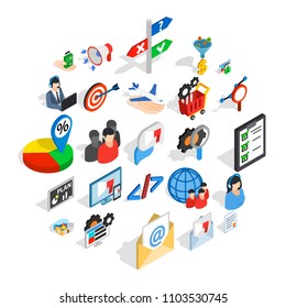 Manpower icons set. Isometric set of 25 manpower vector icons for web isolated on white background