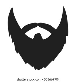 Man's beard icon in black style isolated on white background. Beard symbol stock vector illustration.