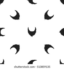 Man's beard icon in black style isolated on white background. Beard pattern symbol stock vector illustration.