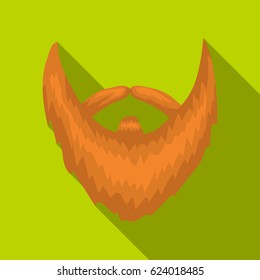Man's beard icon in flate style isolated on white background. Beard symbol stock vector illustration.