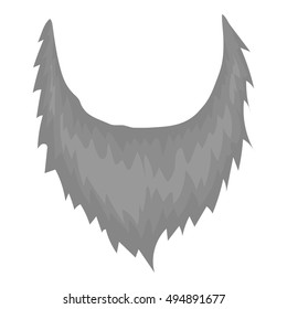 Man's beard icon in monochrome style isolated on white background. Beard symbol stock vector illustration.