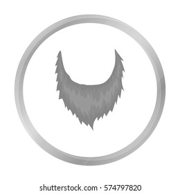Man's beard icon in monochrome style isolated on white background. Beard symbol stock vector illustration.