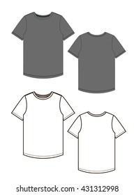 man`s blank t-shirt designe template
