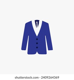 Ilustración vectorial del icono de la chaqueta de blazer de Mans