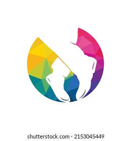 Moda de arranque de la máquina de diseño de logotipo vectorial.	