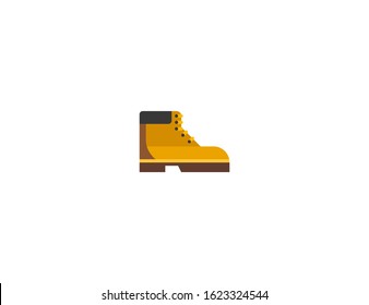 Man's boot vector flat icon. Isolated men winter ankle boots shoe emoji illustration 