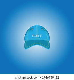 Man's cap realistic vector art