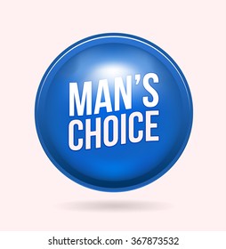 MAN'S CHOICE blue badge