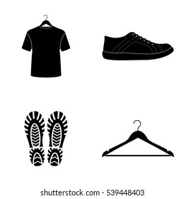 Man's clothes and accessories icons  vector set