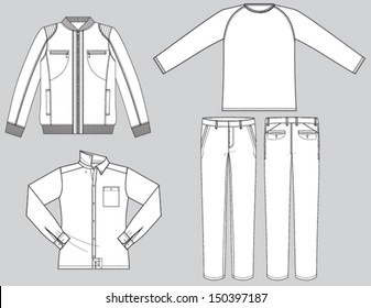 Man's collection technical drawing 