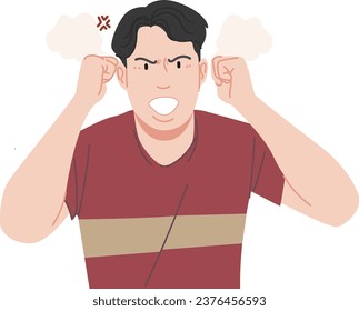 A man's emotions explode because of something