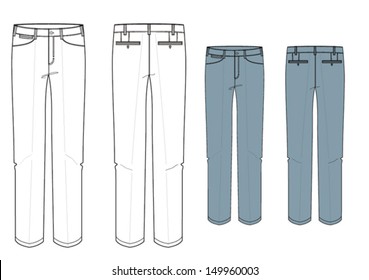 Man's fashion shirt technical vector drawing