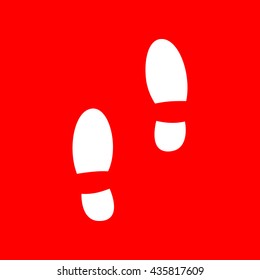 Mans footprints sign