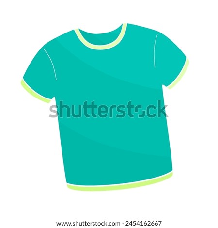 man's green t-shirt color vector illustration