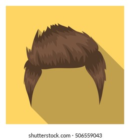 Man's hairstyle icon in flat style isolated on white background. Beard symbol vector illustration.