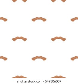 Man's hairstyle icon in pattern style isolated on white background. Beard symbol stock vector illustration.